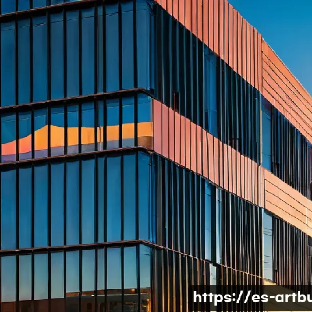 건축 사진 촬영 기법 - **Golden Hour Radiance: Modern Urban Harmony with Human Scale**
"A stunning architectural photog...