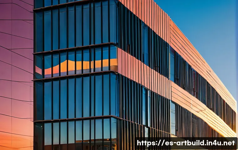 건축 사진 촬영 기법 - **Golden Hour Radiance: Modern Urban Harmony with Human Scale**
"A stunning architectural photog...